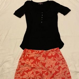 Casual top and shorts